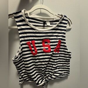 USA Tank Top w/ Knot